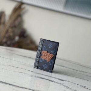 Louis Vuitton Blue Pattern Pocket Wallet
