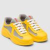 Prada America's Cup Sneakers in Yellow Rubber and Bike Fabric