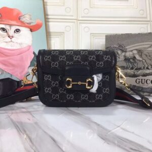 Replica Gucci Double G Horsebit 1955 GG mini bag 658574