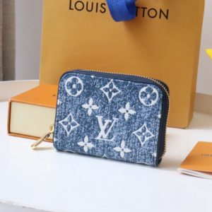 Louis Vuitton Monogram Jacquard Zipper Coin Purse – Blue