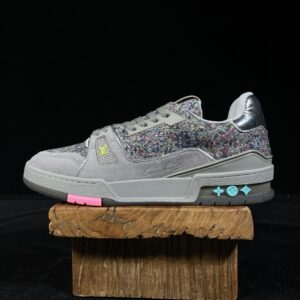 Louis Vuitton Trainer Dark Grey Low-Top Casual Shoes, Trainers, Sports Shoes for Men and Women 1A998B