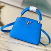 Louis Vuitton Capucines Taurillon Small Handbag – Blue Ostrich