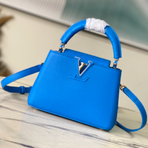 Louis Vuitton Capucines Taurillon Small Handbag – Blue Ostrich