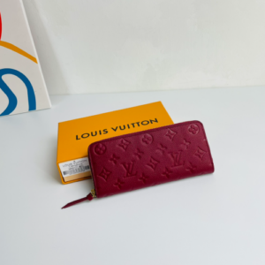 Louis Vuitton Monogram Empreinte Clemence Wallet – Red