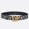 Dior Diorquake 35MM Belt In Blue Oblique Canvas