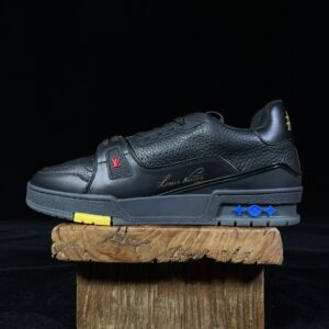 Louis Vuitton Trainer Black Low-Top Casual Shoes Sneakers Men's Women's 1A8ZQ9