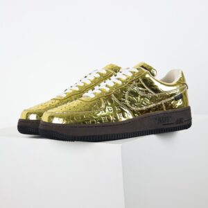 Original Box Version with Accessories Louis Vuitton Air Force 1 Low LV Air Force Low-Top Casual Shoes / Sneakers / Skate Shoes Men's Shoes / Women's Shoes Gold 1A9VG0