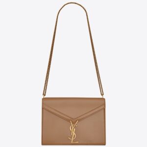 Saint Laurent Camel Cassandra Monogram Clasp Bag