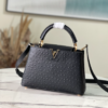Louis Vuitton Small Capucines Ostrich Leather Handbag – Black