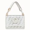 Fendi White Kan I F Bag In Transparent PU