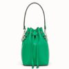 Fendi Mon Tresor Mini Bucket Bag In Green Calfskin