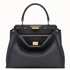 Fendi Peekaboo Medium Bag In Black Calfskin