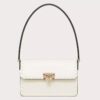 Valentino Rockstud23 Shoulder Bag in White Calfskin