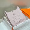 Hermes Evelyne III 29 Bag in Mauve Pale Clemence Leather
