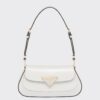 Prada Shoulder Bag in White Brushed Calfskin