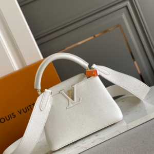 Louis Vuitton Capucines BB Galet Mini Bag – White