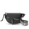Loewe Mini Gate Dual Bag In Black Calfskin