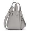 Loewe Compact Hammock Bag in Pearl Grey Grained Calfskin