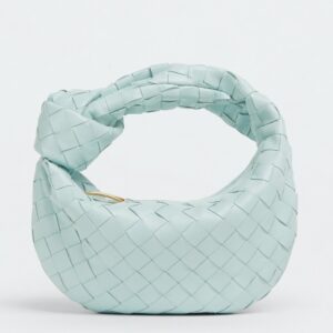 Bottega Veneta BV Jodie Mini Bag In Teal Washed Intrecciato Lambskin