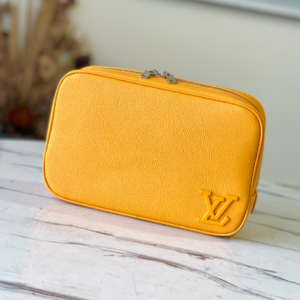 Louis Vuitton Practical Toiletry Leather Clutch – Yellow