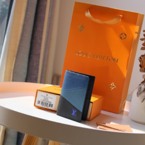 Louis Vuitton Single Pocket Wallet – Black/Blue