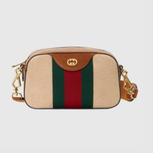 Replica Gucci Vintage Canvas Shoulder Bag 575073 Beige