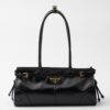 Prada Medium Tote Bag in Black Soft Leather