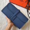 Hermes Jige Elan 29 Clutch Bag In Blue Agate Epsom Leather