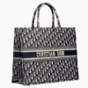 Dior Book Tote Bag In Blue Oblique Canvas