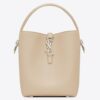 Saint Laurent Le 37 Small Bucket Bag in Beige Leather