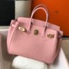 Hermes Birkin 35cm Bag In Pink Clemence Leather GHW