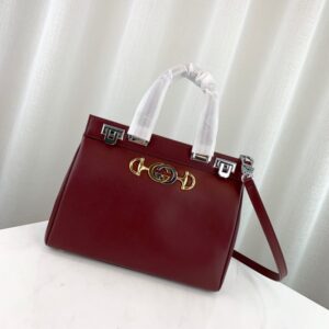 Replica Gucci Zumi Smooth Leather Small Top Handle Bag 569712