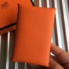 Hermes Orange Epsom Calvi Card Holder